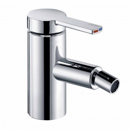 Miscelatore Moderno per Bidet con Scarico a Saltarello in Metallo Cromo - Zanio Viadurini