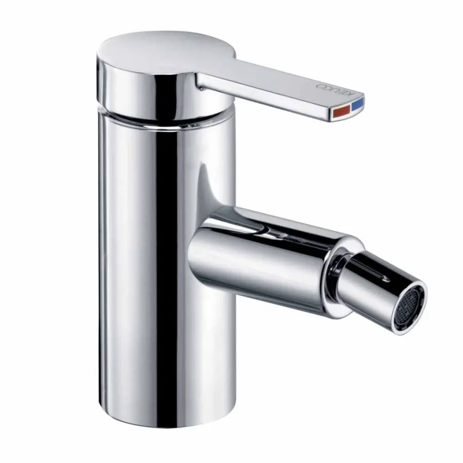 Miscelatore Moderno per Bidet con Scarico a Saltarello in Metallo Cromo - Zanio Viadurini