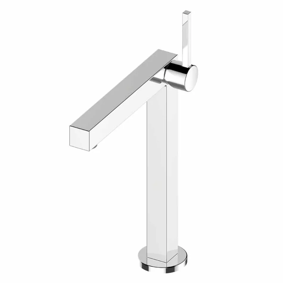 Miscelatore Moderno per Lavabo Bagno in Metallo Finitura Cromata - Girino Viadurini