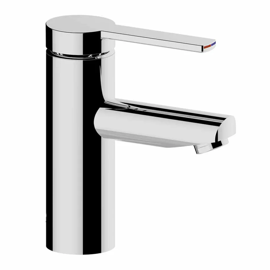 Miscelatore Moderno per Lavabo Bagno in Metallo Finitura Cromato - Zanio Viadurini
