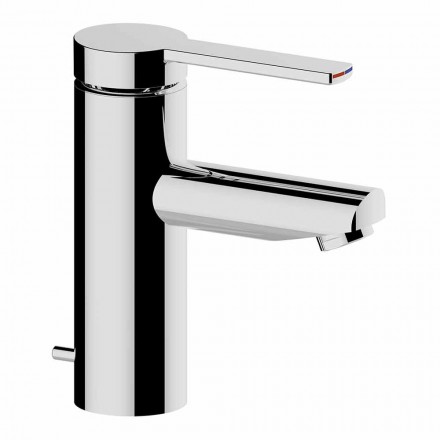 Miscelatore Moderno per Lavabo Bagno in Metallo Finitura Cromato - Zanio Viadurini