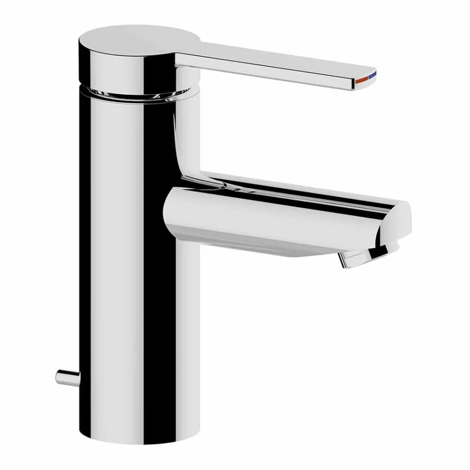 Miscelatore Moderno per Lavabo Bagno in Metallo Finitura Cromato - Zanio Viadurini