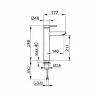 Miscelatore Monocomando Design Moderno per Lavabo da Bagno in Metallo - Zanio Viadurini