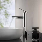 Miscelatore Monocomando Design Moderno per Lavabo da Bagno in Metallo - Zanio Viadurini