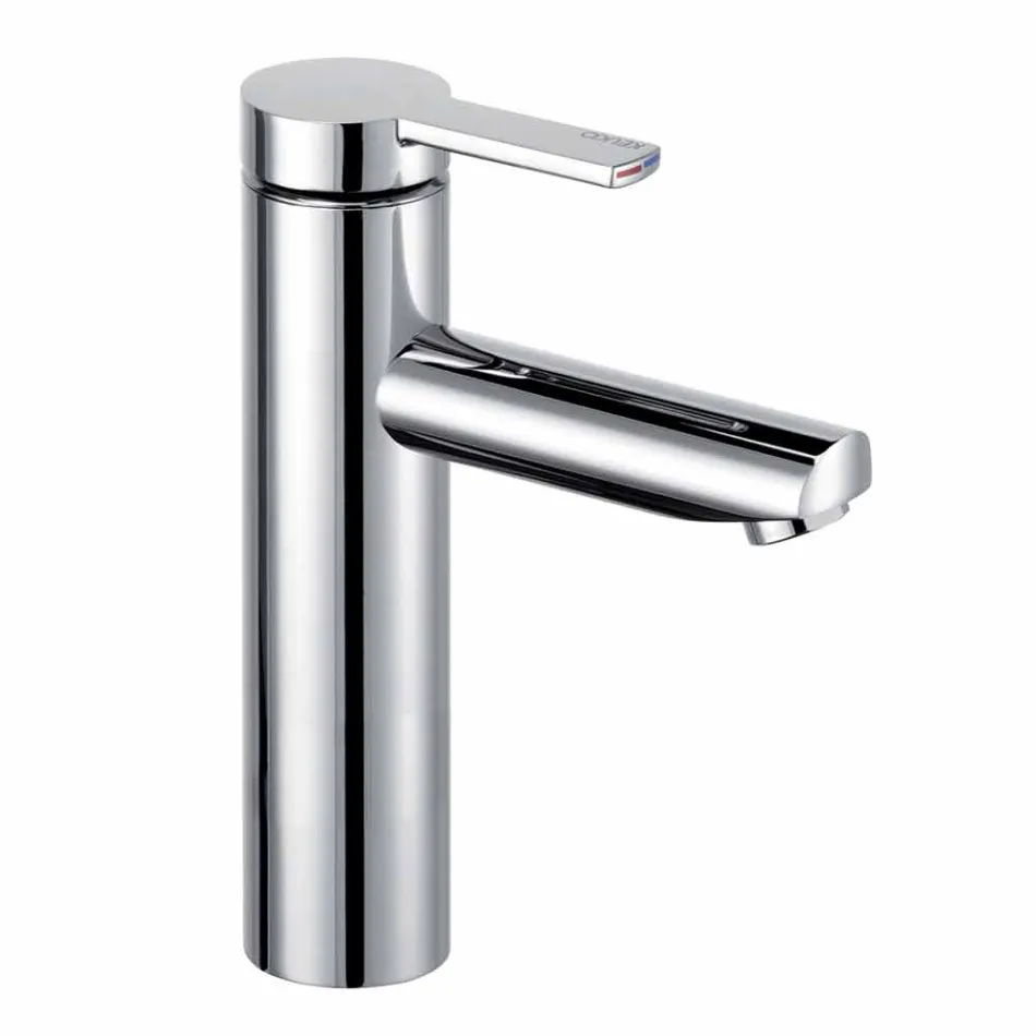 Miscelatore Monocomando Design Moderno per Lavabo da Bagno in Metallo - Zanio Viadurini