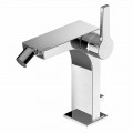 Miscelatore Monocomando per Bidet in Ottone con Scarico, Design Pregiato - Etto