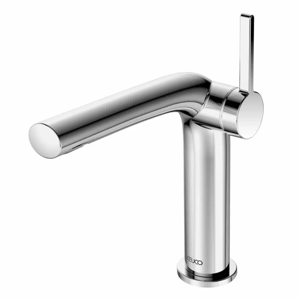 Miscelatore Monocomando Moderno per Lavabo Bagno con Scarico in Metallo - Pinto Viadurini