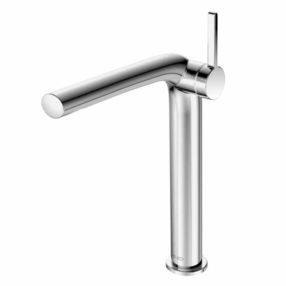 Miscelatore Monocomando Moderno per Lavabo Bagno con Scarico in Metallo - Pinto Viadurini