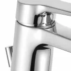 Miscelatore Monocomando Moderno per Lavabo Bagno in Metallo Cromato - Clari Viadurini