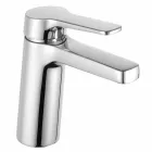 Miscelatore Monocomando Moderno per Lavabo Bagno in Metallo Cromato - Clari Viadurini