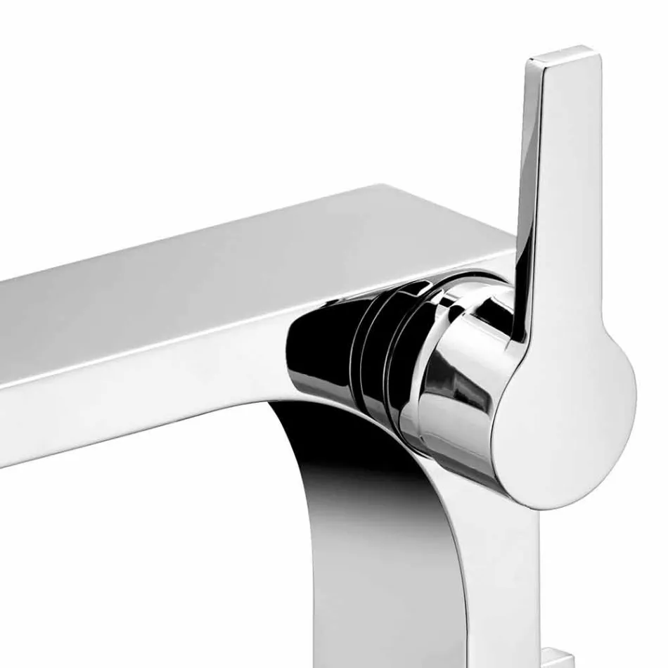 Miscelatore Monocomando Moderno per Lavabo con Scarico in Metallo - Etto Viadurini