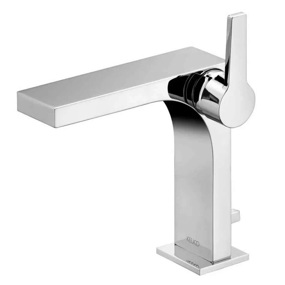 Miscelatore Monocomando Moderno per Lavabo con Scarico in Metallo - Etto Viadurini