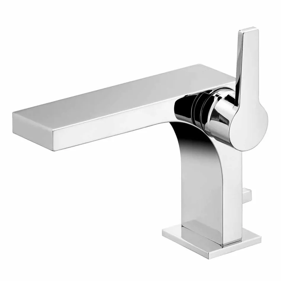 Miscelatore Monocomando Moderno per Lavabo con Scarico in Metallo - Etto Viadurini