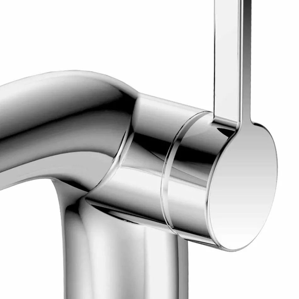 Miscelatore Monocomando Moderno per Lavabo Senza Scarico in Metallo - Pinto Viadurini