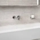 Miscelatore Monocomando per Lavabo a Parete di Design Squadrato - Erik Viadurini