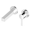 Miscelatore Monocomando per Lavabo a Parete in Ottone Cromato - Erik