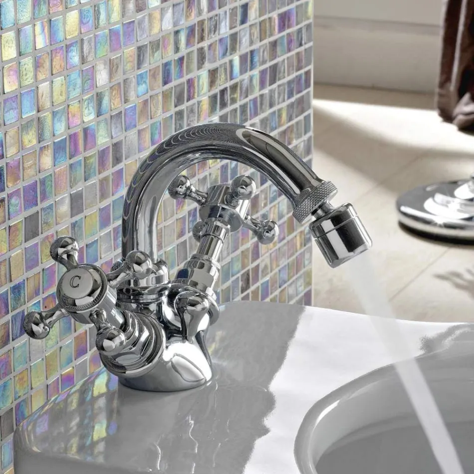 Miscelatore Monoforo da Bidet Vintage in Ottone Made in Italy – Elisea Viadurini