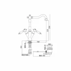 Miscelatore Monoforo per Lavabo Classico in Ottone Made in Italy - Shelly Viadurini