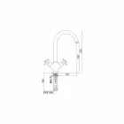 Miscelatore Monoforo per Lavabo da Cucina in Ottone Cromo Made in Italy - Sedano Viadurini