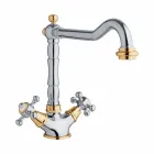 Miscelatore Monoforo per Lavabo in Ottone Design Classico Made in Italy - Castor Viadurini