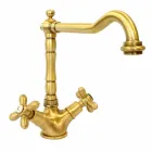 Miscelatore Monoforo per Lavabo in Ottone Design Classico Made in Italy - Castor Viadurini