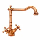 Miscelatore Monoforo per Lavabo in Ottone Design Classico Made in Italy - Castor Viadurini