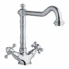 Miscelatore Monoforo per Lavabo in Ottone Design Classico Made in Italy - Castor Viadurini