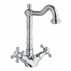Miscelatore Monoforo per Lavabo in Ottone Design Classico Made in Italy - Lisca Viadurini