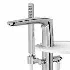 Miscelatore per Bordo Vasca a Colonna in Ottone di Design Made Italy - Benello Viadurini