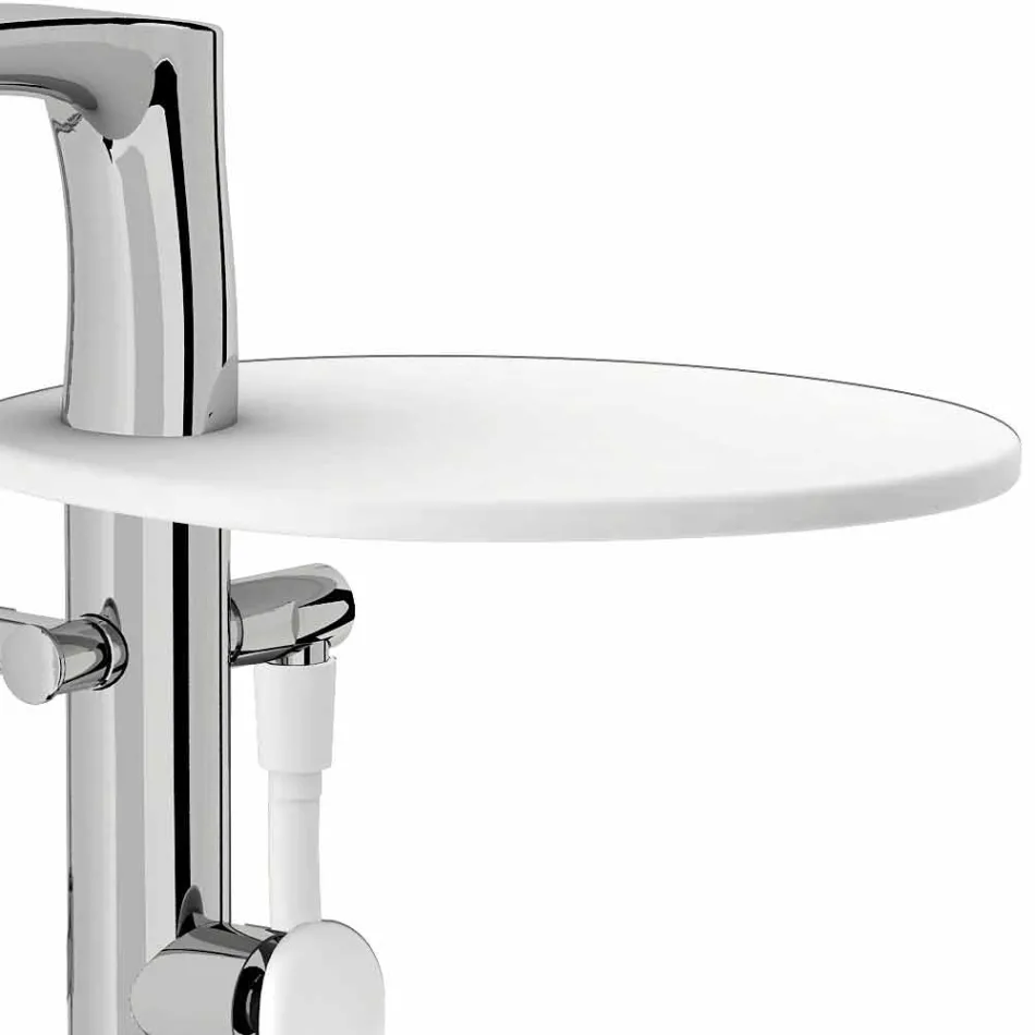 Miscelatore per Bordo Vasca a Colonna in Ottone di Design Made Italy - Benello Viadurini