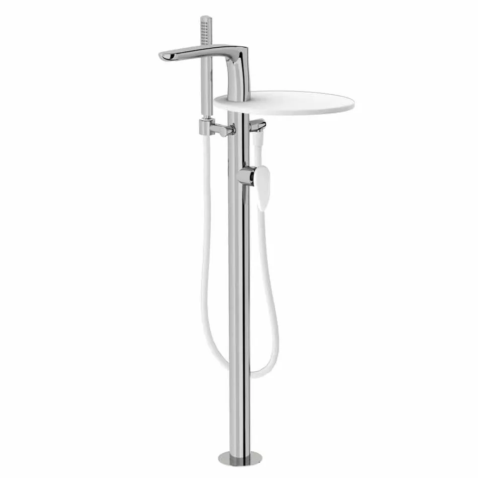 Miscelatore per Bordo Vasca a Colonna in Ottone di Design Made Italy - Benello Viadurini