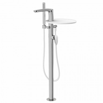 Miscelatore per Bordo Vasca a Colonna in Ottone di Design Made Italy - Benello Viadurini