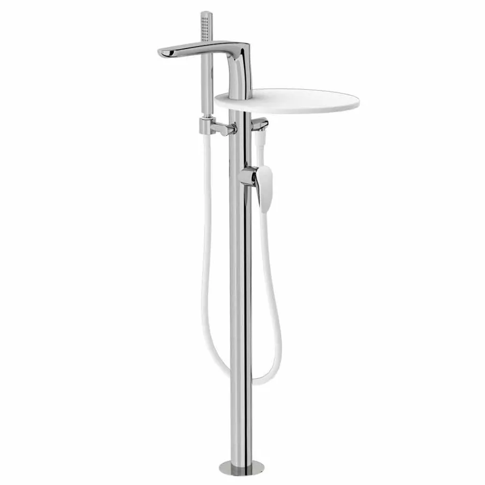 Miscelatore per Bordo Vasca a Colonna in Ottone di Design Made Italy - Benello Viadurini