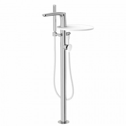 Miscelatore per Bordo Vasca a Pavimento Moderno Made in Italy - Palimio Viadurini