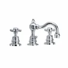Miscelatore per Lavabo a 3 Fori Alto 130 mm in Ottone Made in Italy - Binsu Viadurini