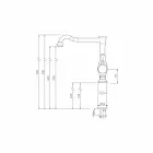 Miscelatore per Lavabo Bagno a Canna Alta Prolunga 13 cm Made in Italy - Neno Viadurini