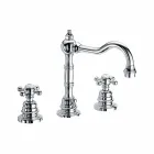 Miscelatore per Lavabo Bagno a Tre Fori in Ottone Moderno Made in Italy - Binsu Viadurini
