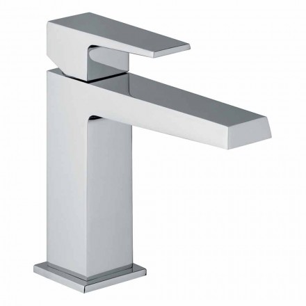 Miscelatore per Lavabo Bagno con Scarico in Finitura Cromo Made in Italy - Galla Viadurini
