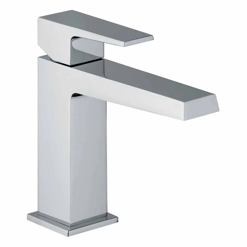 Miscelatore per Lavabo Bagno con Scarico in Finitura Cromo Made in Italy - Galla Viadurini