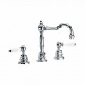 Miscelatore per Lavabo Bagno da Appoggio in Ottone Cromato Made in Italy - Binsu