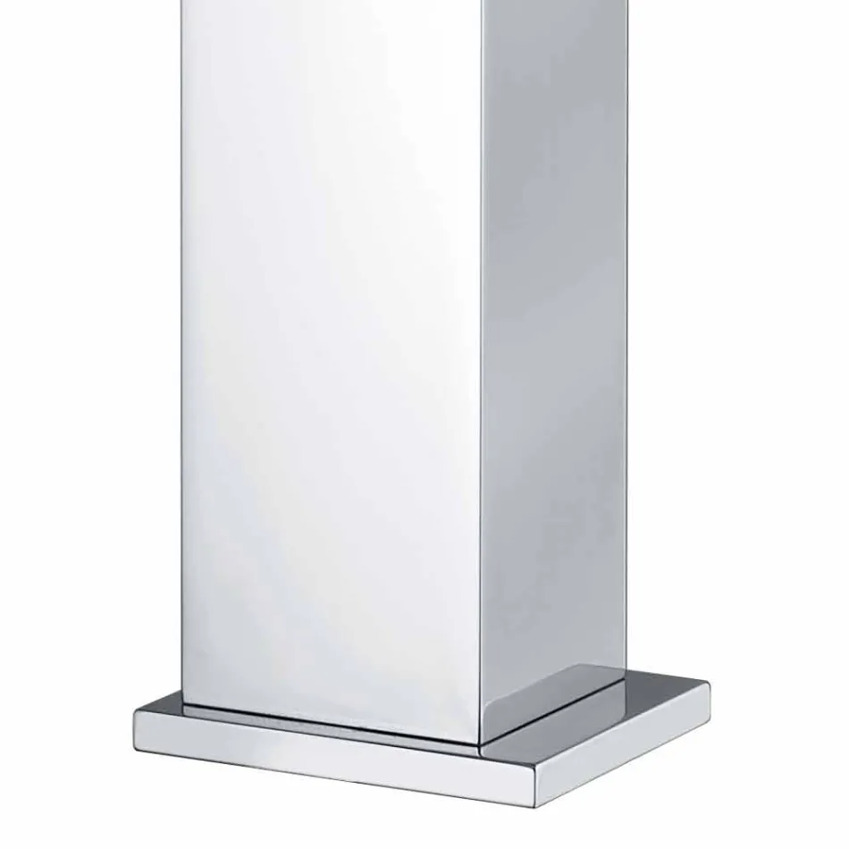 Miscelatore per Lavabo Bagno in Ottone Cromato Squadrato Made in Italy - Medida Viadurini