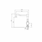 Miscelatore per Lavabo con Canna Alta Girevole Made in Italy - Neno Viadurini