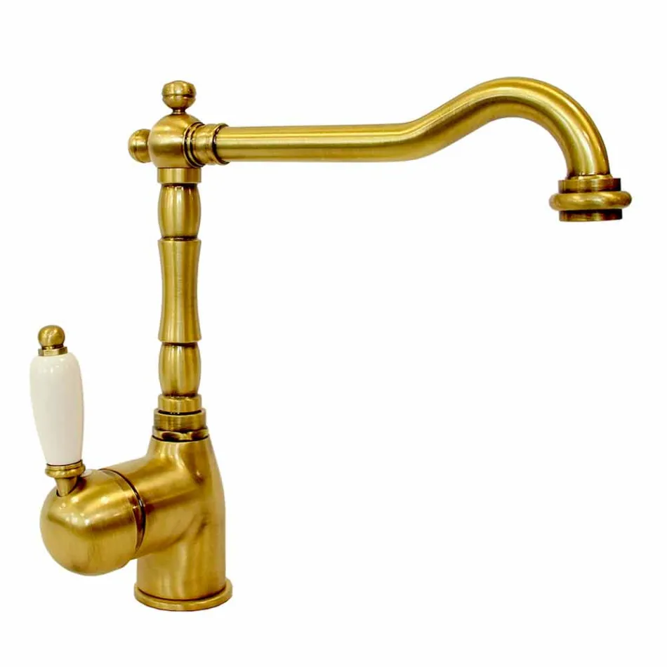 Miscelatore per Lavabo Cucina Design Classico in Ottone Made in Italy - Carmel Viadurini