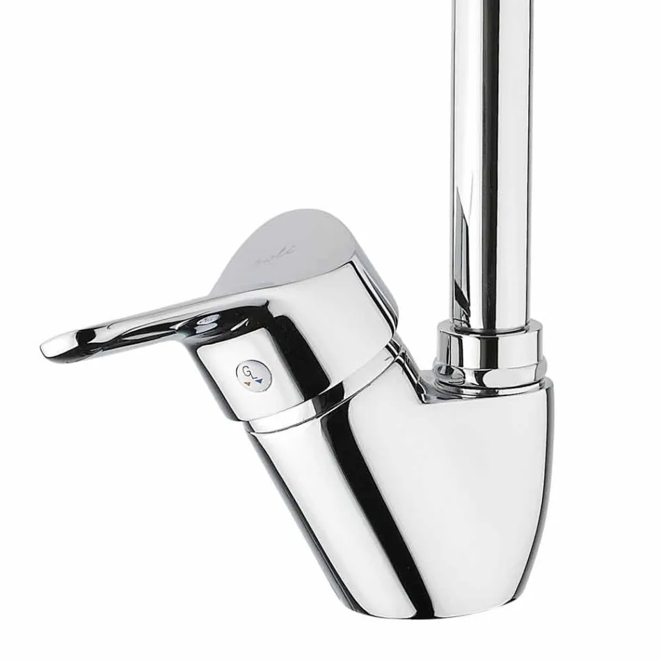 Miscelatore per Lavabo Cucina in Ottone Cromato Orientabile Made in Italy - Cino Viadurini