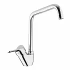 Miscelatore per Lavabo Cucina in Ottone Cromato Orientabile Made in Italy - Cino Viadurini