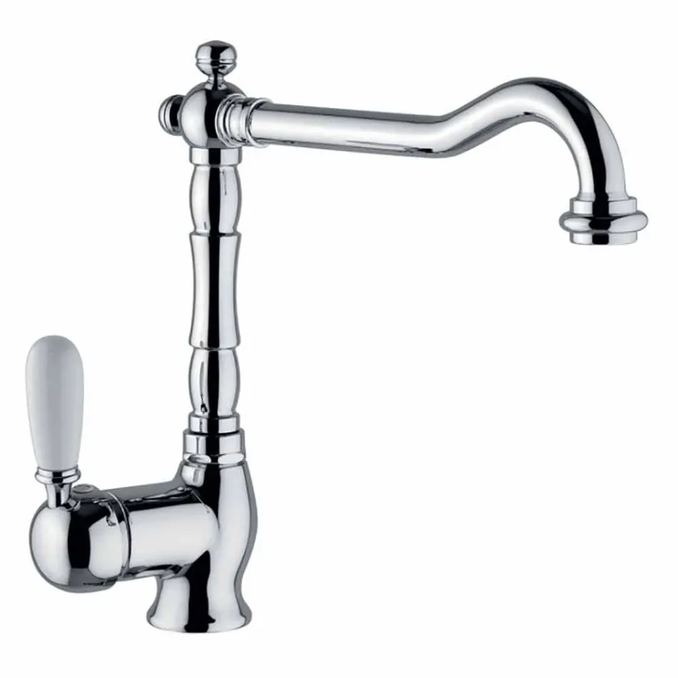 Miscelatore per Lavabo da Cucina Classico in Ottone Made in Italy - Adonis Viadurini