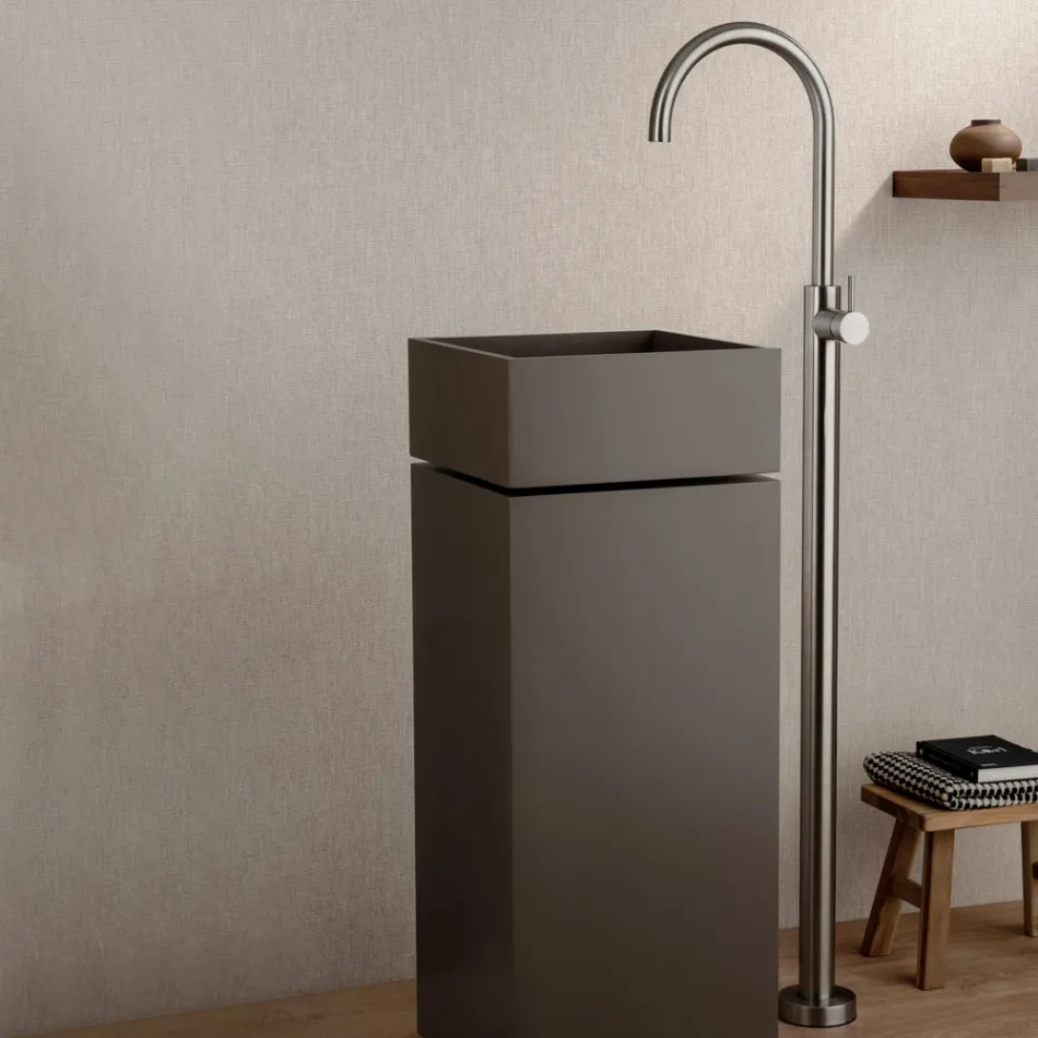 Miscelatore per Lavabo da Terra in Acciaio AISI 316L Made in Italy - Artigli Viadurini