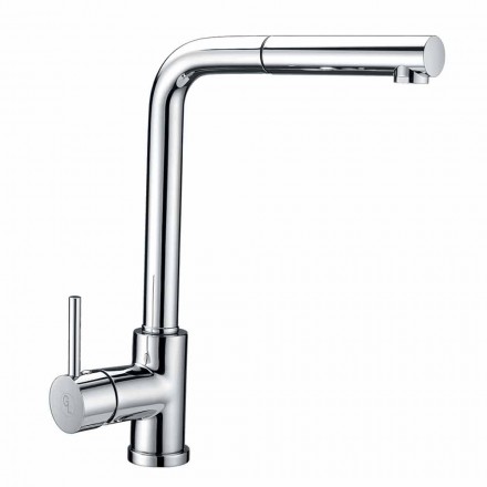 Miscelatore per Lavabo in Ottone con Doccetta in ABS Made in Italy - Kalid Viadurini
