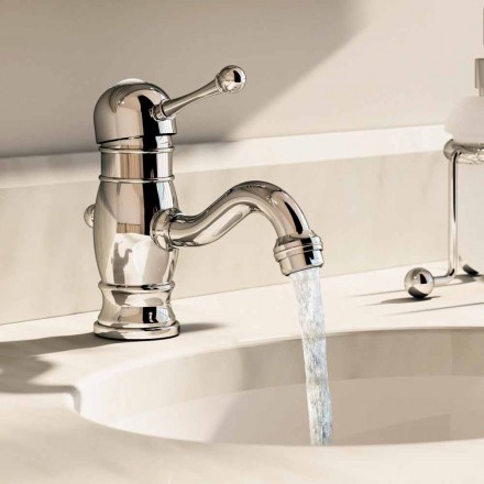 Miscelatore per Lavabo in Ottone Cromato Alto 150 mm Made in Italy - Binsu Viadurini