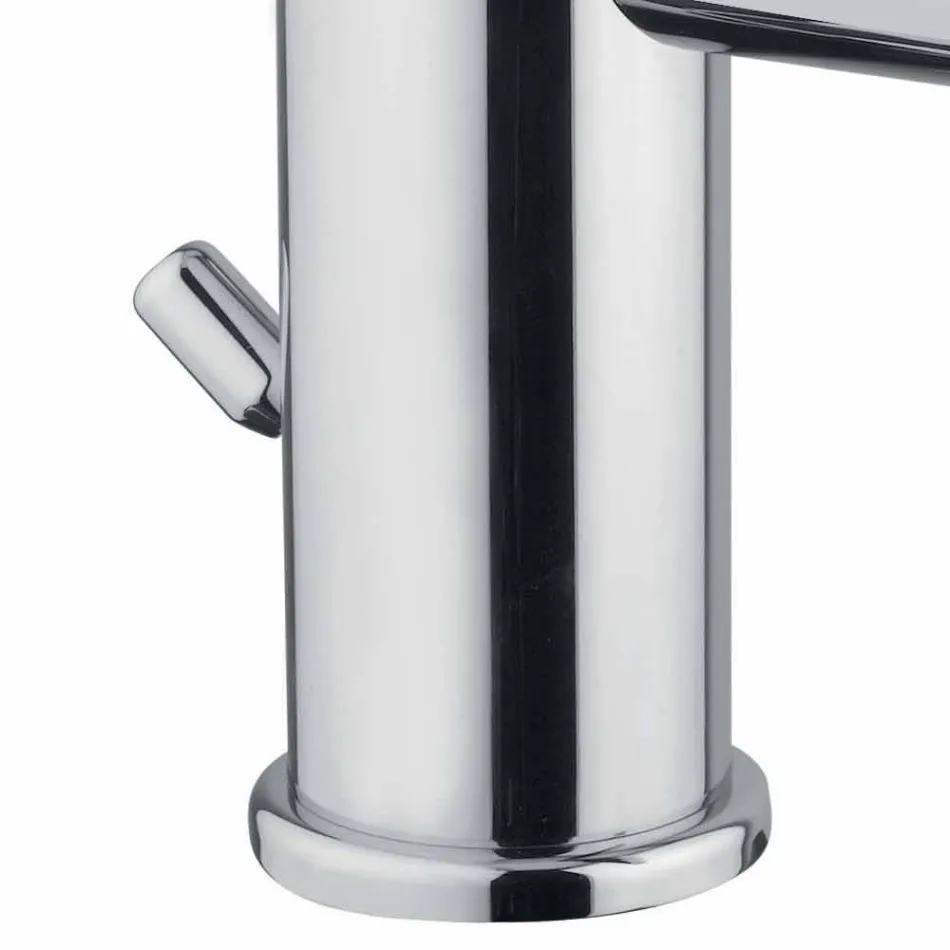 Miscelatore per Lavabo in Ottone Cromato con Scarico Made in Italy - Ermia Viadurini